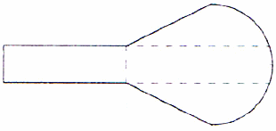 ストリーマーフライ用フライマテリアル・リップウエイト（真鍮板 C2801P t0.3／t0.4 及び アルミ板 A5052P t0.3）の展開図（曲げ加工前の平板形状図）