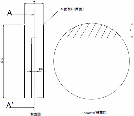コインクリップ（アルミ・ステンレス・銅・真鍮製デザインアートプロダクト）の図面